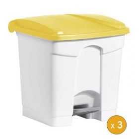 Poubelle à tri à pédale 30 litres pour Sac 120 litres