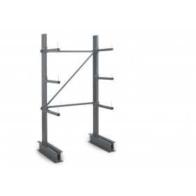 Rayonnage Cantilever léger 4 nvx 1 côté H.2m x L.1m x P.600