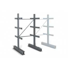 Rayonnage Cantilever léger 8 nvx 2 côtés H. 2m x L.1m x P.600