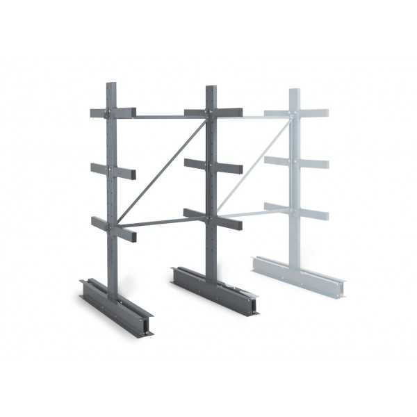 Rayonnage Cantilever léger 8 nvx 2 côtés H. 2m x L.1m x P.600