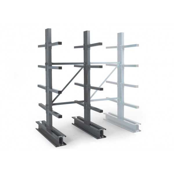 Rayonnage Cantilever Mi-lourd 10 nvx 2 côtés H. 2,5m x L.1m x P.600