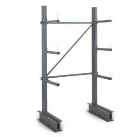 Rayonnage Cantilever léger 4 nvx 1 côté H. 2m x L.1,25m x P.700