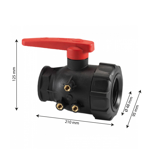 Vanne 70 L/min avec raccord pour bacs grands volumes 310 L à 500 L