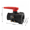 Vanne 70 L/min avec raccord pour bacs grands volumes 310 L à 500 L