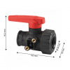 Vanne 30 L/min avec raccord pour bacs grands volumes 100 L à 220 L