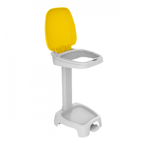 Support sac 120 L + couvercle jaune