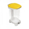 Support sac 120 L + couvercle jaune