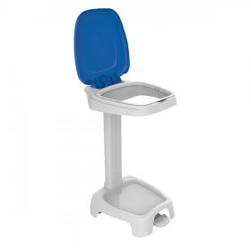 Support sac 120 L + couvercle bleu