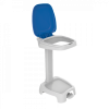 Support sac 120 L + couvercle bleu