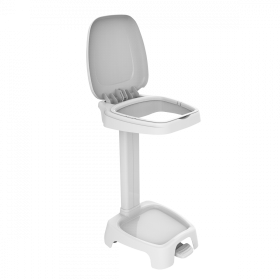 Support sac 120 L + couvercle blanc