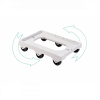 Socle rouleur 6 roues - axe acier - gris