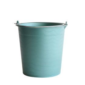 Seau rond souple avec anse acier - 11 L - vert