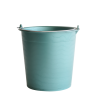 Seau rond souple avec anse acier - 11 L - vert