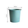 Seau rond souple avec anse acier - 11 L - vert