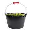 Seau rond éco-durable 15L - Poignée ergonomique - noir