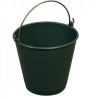 Seau rond 14 L gradué avec anse inox - gris