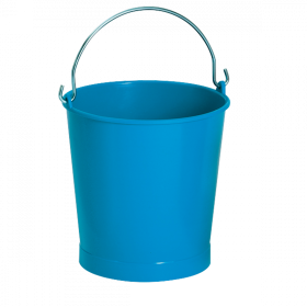 Seau rond 13 L anse inox - bleu