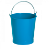 Seau rond 13 L anse inox - bleu
