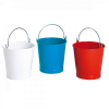 Seau rond 13 L anse inox - bleu