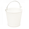 Seau rond 13 L anse inox - blanc