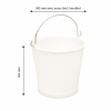 Seau rond 13 L anse inox - blanc