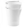 Seau rond 12 L anse inox avec bec verseur - blanc