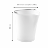 Seau rond 12 L anse inox avec bec verseur - blanc