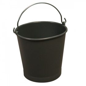 Seau rond 10 L anse inox - gris