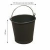 Seau rond 10 L anse inox - gris