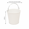 Seau rond 10 L anse inox - blanc
