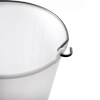 Seau rond 10 L anse inox - blanc