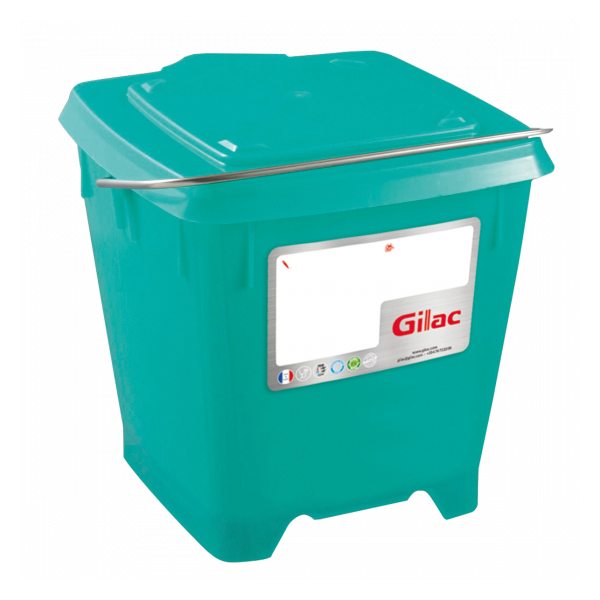 Seau carré 12 L + couvercle étanche - vert