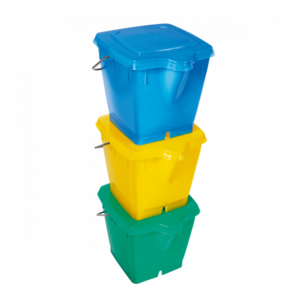 Seau carré 12 L + couvercle étanche - vert