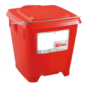 Seau carré 12 L + couvercle étanche - rouge