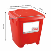 Seau carré 12 L + couvercle étanche - rouge