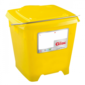 Seau carré 12 L + couvercle étanche - jaune