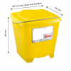 Seau carré 12 L + couvercle étanche - jaune