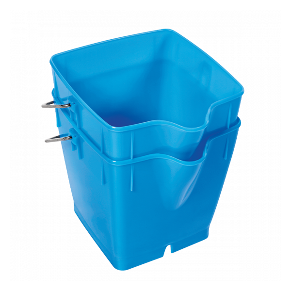Seau carré 12 L + couvercle étanche - bleu