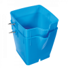 Seau carré 12 L + couvercle étanche - bleu