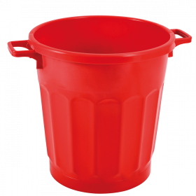 Poubelle ronde tri sélectif 50 L - rouge