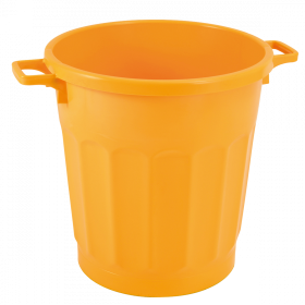 Poubelle ronde tri sélectif 50 L - jaune