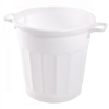 Poubelle ronde tri sélectif 50 L - blanc