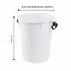 Poubelle ronde 50 L avec poignées noires - blanc