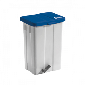 Poubelle à pédale 50 L - couvercle bleu