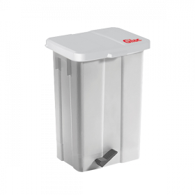 Poubelle à pédale 50 L - couvercle blanc