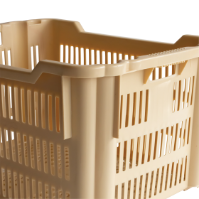 Manne à viennoiseries empilable et emboîtable 610 x 500 x 360 mm - 75 L - beige