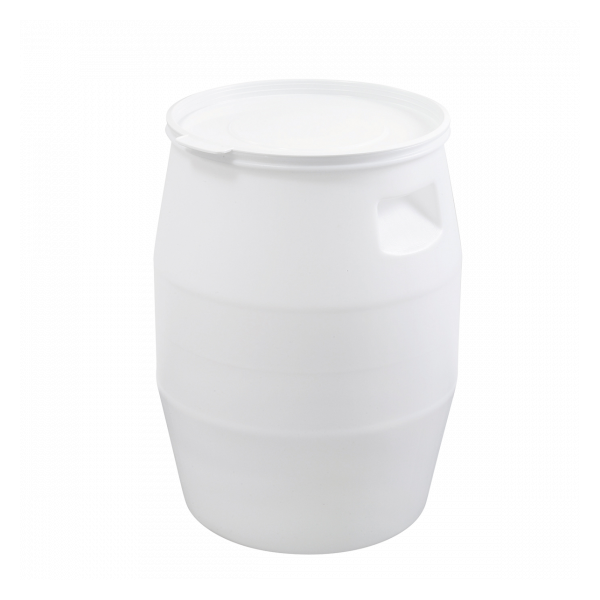 Fût 50 L + couvercle languette - blanc