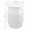 Fût 50 L + couvercle languette - blanc