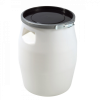 Fût 30 L + genouillère métal + couvercle - blanc
