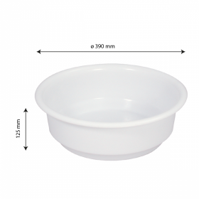 Cuvette ronde 9 L - blanc